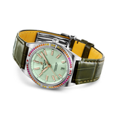 Breitling Chronomat Automatic 36 South Sea Green Dial Green Leather Strap Watch for Women - A10380611L1P1 Buy Now By Breitling