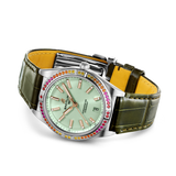 Breitling Chronomat Automatic 36 South Sea Green Dial Green Leather Strap Watch for Women - A10380611L1P1 Buy Now By Breitling