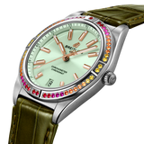 Breitling Chronomat Automatic 36 South Sea Green Dial Green Leather Strap Watch for Women - A10380611L1P1 Buy Now By Breitling