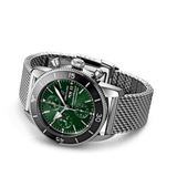Breitling Superocean Heritage Chronograph 44 Green Dial Silver Mesh Bracelet Watch for Men - A13313121L1A1 Buy Now By Breitling