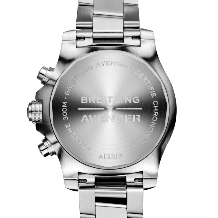 Breitling Avenger Chronograph 45mm Black Dial Silver Steel Strap Watch for Men - A13317101B1A1 Buy Now By Breitling