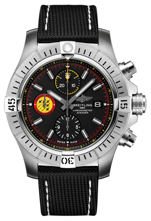 Breitling Avenger Chronograph 45mm Swiss Air Force Team Black Dial Black Nylon Strap Watch for Men - A133171A1B1X1 Buy Now By Breitling