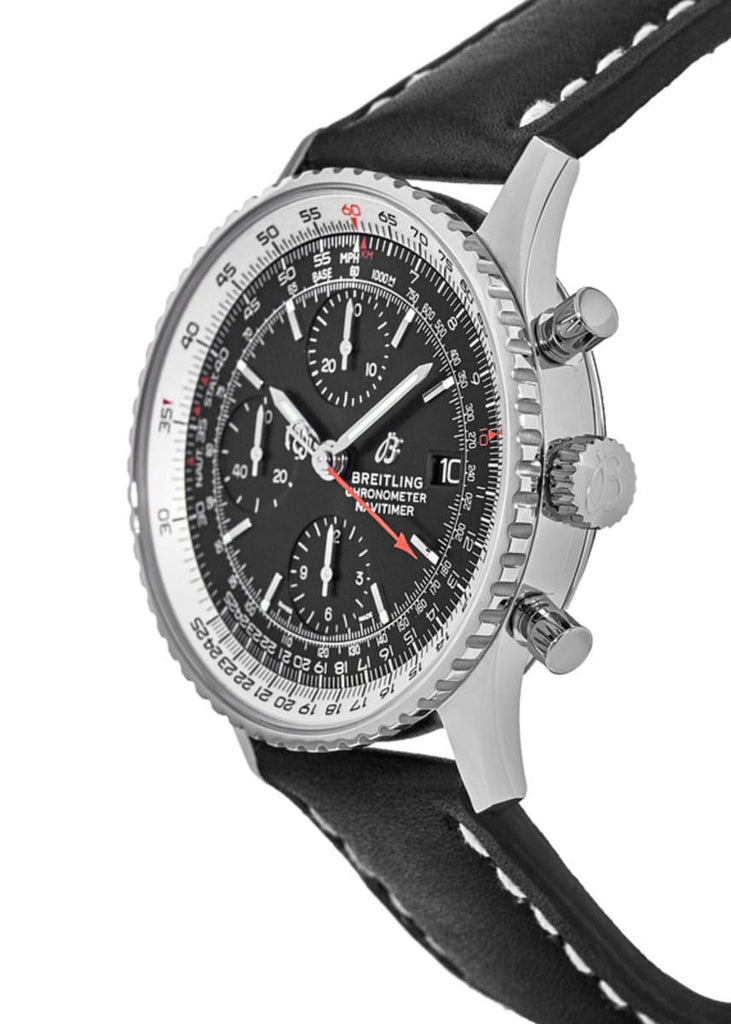 Breitling Navitimer 1 Chronograph 41mm Automatic Black Dial Black Leather Strap Mens Watch - A13324121B1P1 Buy Now By Breitling