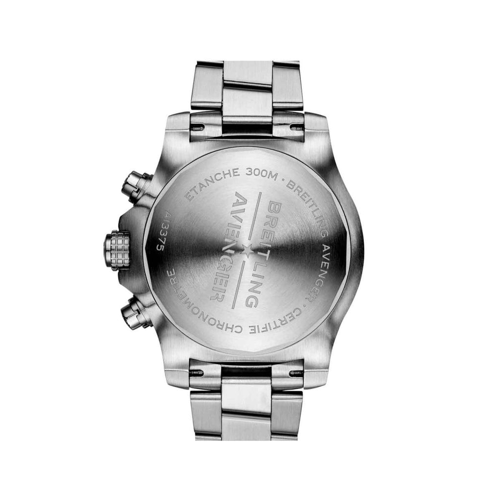 Breitling Super Avenger Chronograph 48 Black Dial Silver Steel Strap Watch for Men - A13375101B1A1 Buy Now By Breitling