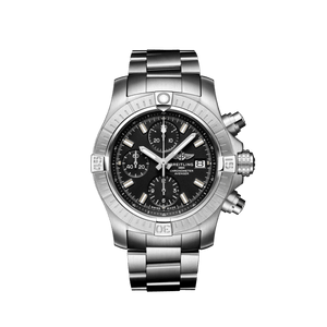 Breitling Avenger Chronograph 43 Black Dial Silver Steel Strap Watch for Men - A13385101B1A1 Buy Now By Breitling