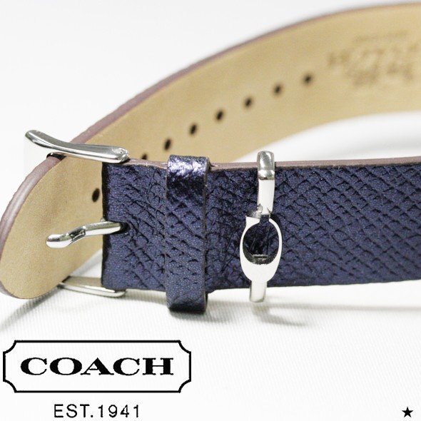 Coach Perry White Dial Blue Leather Strap Watch for Women - 14503156 Buy Now By Coach