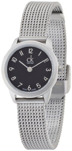 Calvin Klein Minimal Black Dial Silver Mesh Bracelet Watch for Women - K3M53151 Buy Now By Calvin Klein