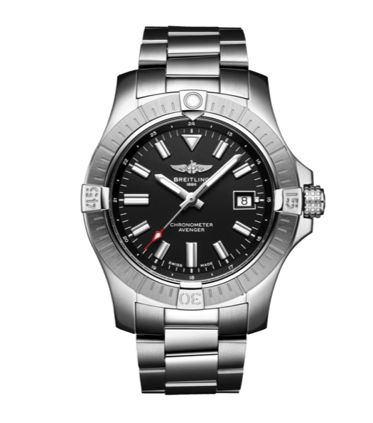 Breitling Avenger Automatic 43mm Black Dial Silver Steel Strap Watch for Men - A17318101B1A1 Buy Now By Breitling