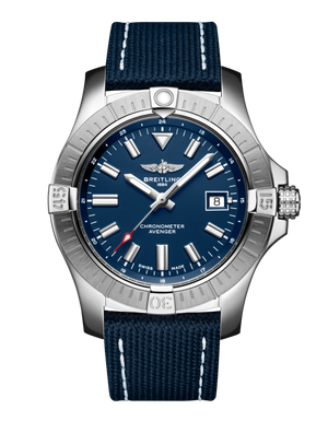 Breitling Avenger Automatic 43 Blue Dial Blue Nylon Strap Watch for Men - A17318101C1X1 Buy Now By Breitling