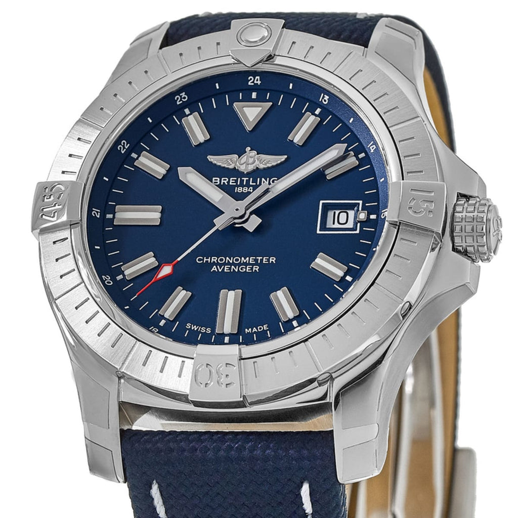 Breitling Avenger Automatic 43 Blue Dial Blue Nylon Strap Watch for Men - A17318101C1X1 Buy Now By Breitling
