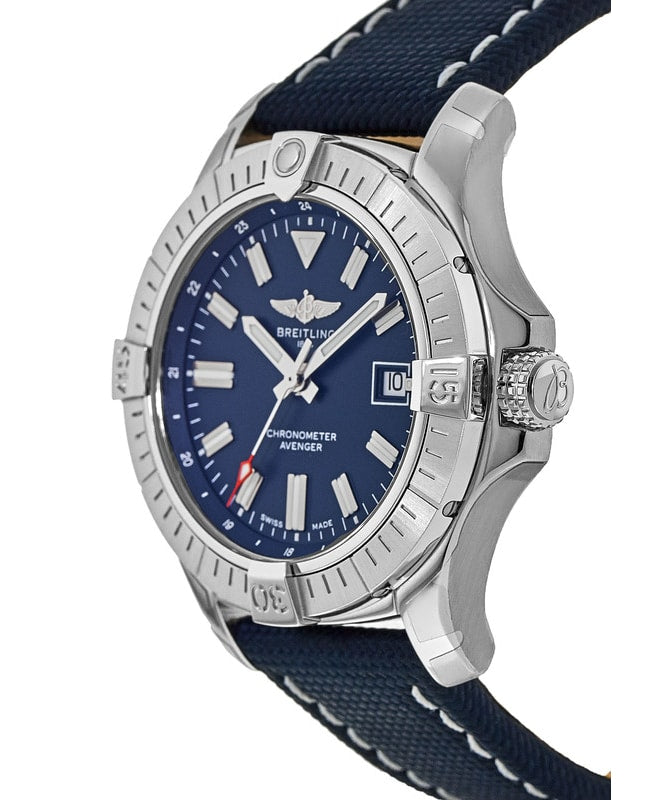 Breitling Avenger Automatic 43 Blue Dial Blue Nylon Strap Watch for Men - A17318101C1X1 Buy Now By Breitling