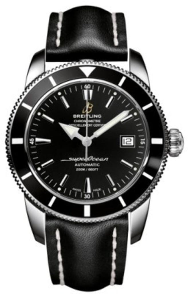 Breitling Superocean Heritage 42mm Black Leather Strap Mens Watch - A1732124 Buy Now By Breitling