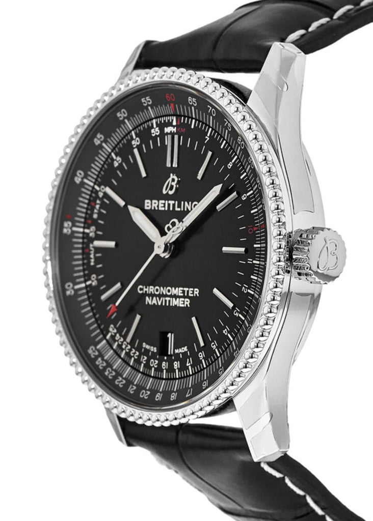 Breitling Navitimer Automatic 38mm Black Dial Black Leather Strap Mens Watch - A17325241B1P1 Buy Now By Breitling