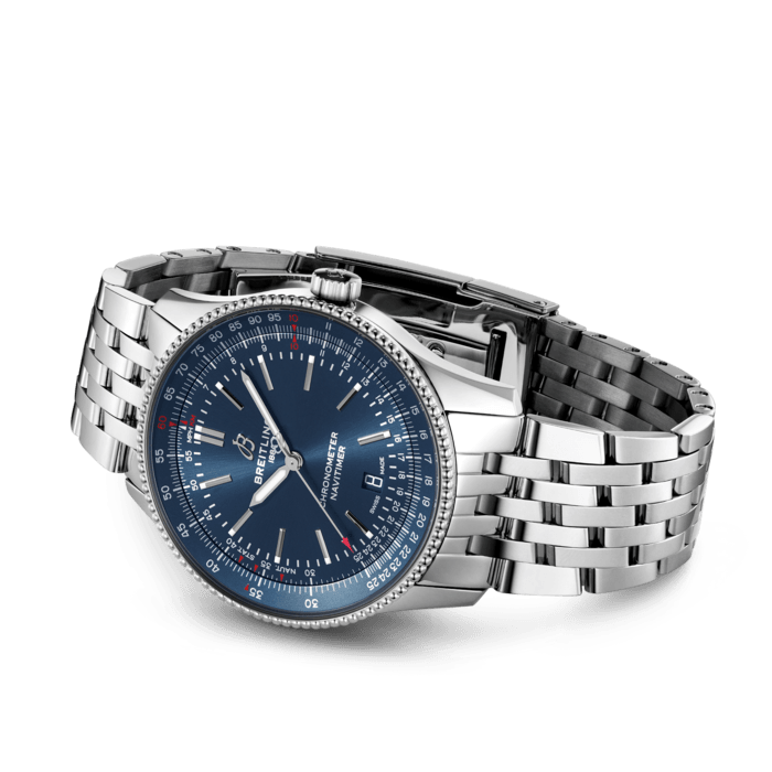 Breitling Navitimer Automatic 41mm Blue Dial Silver Steel Strap Watch for Men - A17326161C1A1 Buy Now By Breitling