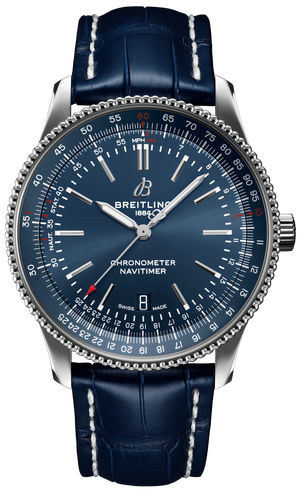 Breitling Navitimer Automatic 41 Blue Dial Blue Leather Strap Watch for Men - A17326161C1P3 Buy Now By Breitling
