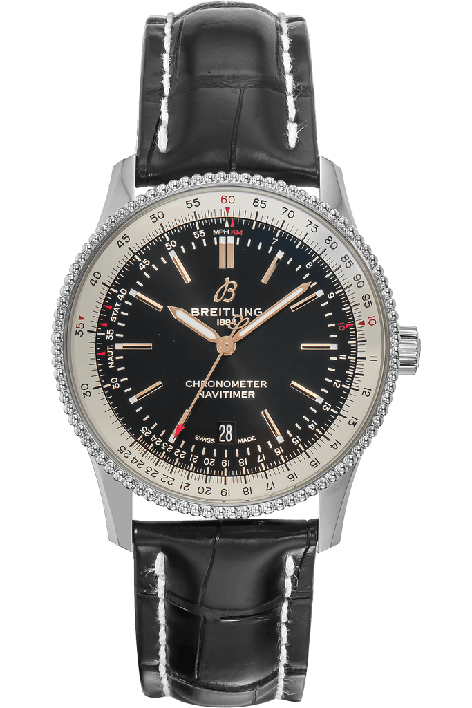 Breitling Navitimer 1 Automatic 41mm Black Dial Black Leather Strap Mens Watch - A17326211B1P2 Buy Now By Breitling
