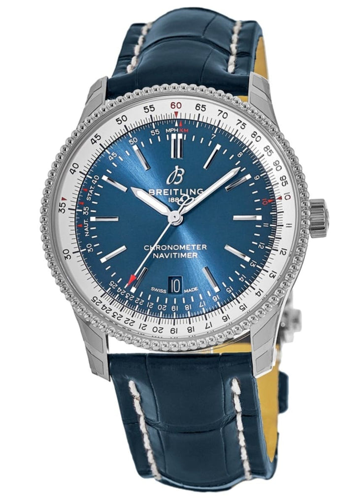 Breitling Navitimer Automatic 41mm Blue Leather Strap Mens Watch - A17326211C1P3 Buy Now By Breitling