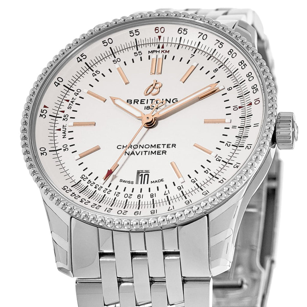 Breitling Navitimer Automatic 41mm White Dial Stainless Steel Mens Watch - A17326211G1A1 Buy Now By Breitling