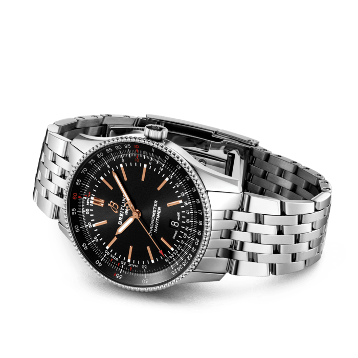 Breitling Navitimer Automatic 41mm Black Dial Silver Steel Strap Watch for Men - A17326241B1A1 Buy Now By Breitling