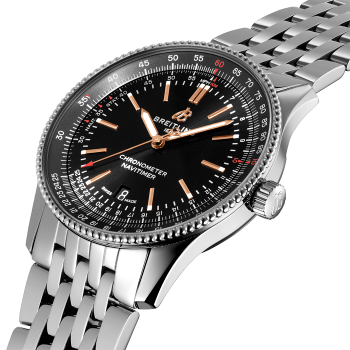 Breitling Navitimer Automatic 41mm Black Dial Silver Steel Strap Watch for Men - A17326241B1A1 Buy Now By Breitling