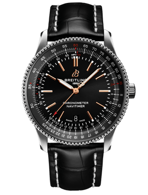 Breitling Automatic 41mm Black Dial Black Leather Strap Watch for Men - A17326241B1P1 Buy Now By Breitling