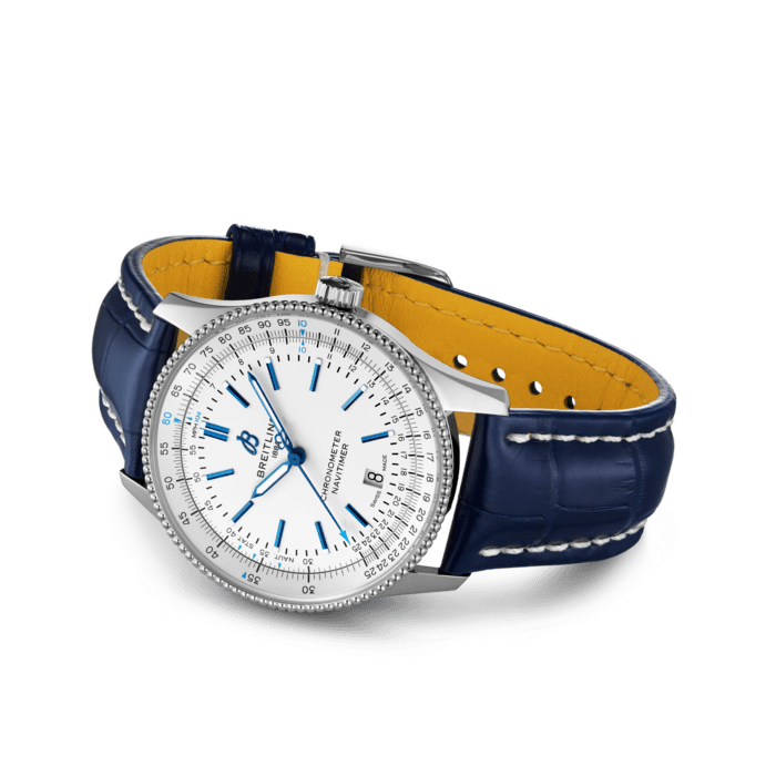 Breitling Navitimer Automatic 41mm White Dial Blue Leather Strap Watch for Men - A173263A1G1P1 Buy Now By Breitling