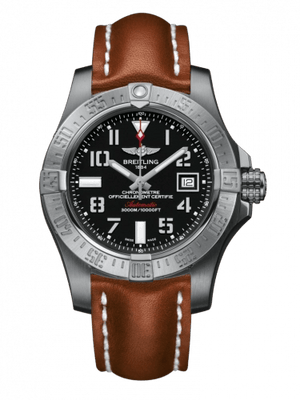 Breitling Avenger II Seawolf Stainless Steel 45mm Volcano Black Leather Strap Mens Watch - A1733110/BC31/434X Buy Now By Breitling