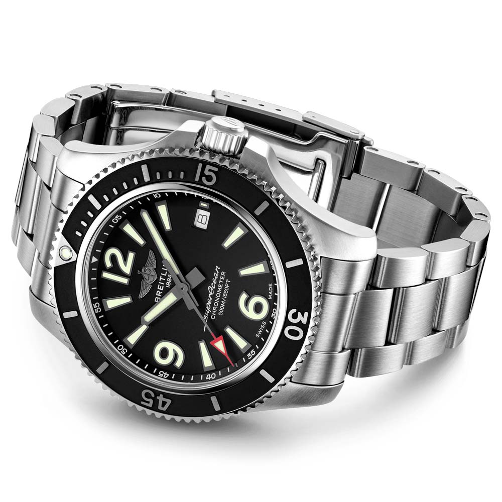 Breitling Superocean Automatic 44mm Black Dial Silver Steel Strap Watch for Men - A17367D71B1A1 Buy Now By Breitling