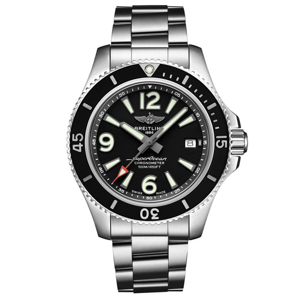 Breitling Superocean Automatic 44mm Black Dial Silver Steel Strap Watch for Men - A17367D71B1A1 Buy Now By Breitling