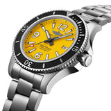 Breitling Superocean II Automatic 44mm Yellow Dial Silver Steel Strap Watch for Men - A17367021I1A1 Buy Now By Breitling