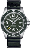 Breitling Superocean Automatic 44mm Outerknown Green Dial Green Nylon Strap Watch for Men - A17367A11L1W1 Buy Now By Breitling