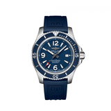 Breitling Superocean 44mm Automatic Blue Dial Blue Rubber Strap Watch for Men - A17367D81C1S2 Buy Now By Breitling