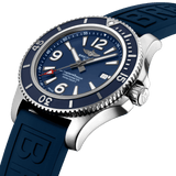 Breitling Superocean 44mm Automatic Blue Dial Blue Rubber Strap Watch for Men - A17367D81C1S2 Buy Now By Breitling