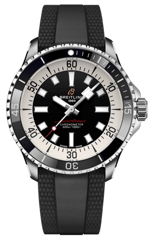 Breitling Superocean Automatic 42 Black Dial Black Rubber Strap Watch for Men - A17375211B1S1 Buy Now By Breitling
