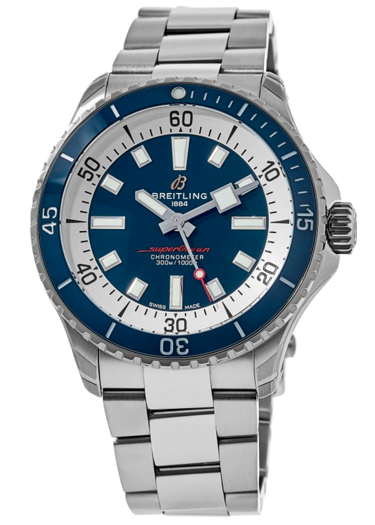 Breitling Superocean Automatic 42mm Blue Dial Silver Steel Strap Watch for Men - A17375E71C1A1 Buy Now By Breitling
