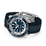 Breitling Superocean Automatic 42mm Blue Dial Blue Rubber Strap Watch for Men - A17375E71C1S1 Buy Now By Breitling