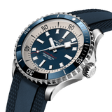 Breitling Superocean Automatic 42mm Blue Dial Blue Rubber Strap Watch for Men - A17375E71C1S1 Buy Now By Breitling