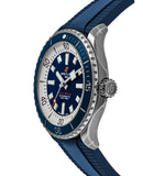 Breitling Superocean Automatic 42mm Blue Dial Blue Rubber Strap Watch for Men - A17375E71C1S1 Buy Now By Breitling