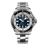 Breitling Superocean Automatic 44mm Blue Dial Silver Steel Strap Watch for Men - A17376211C1A1 Buy Now By Breitling