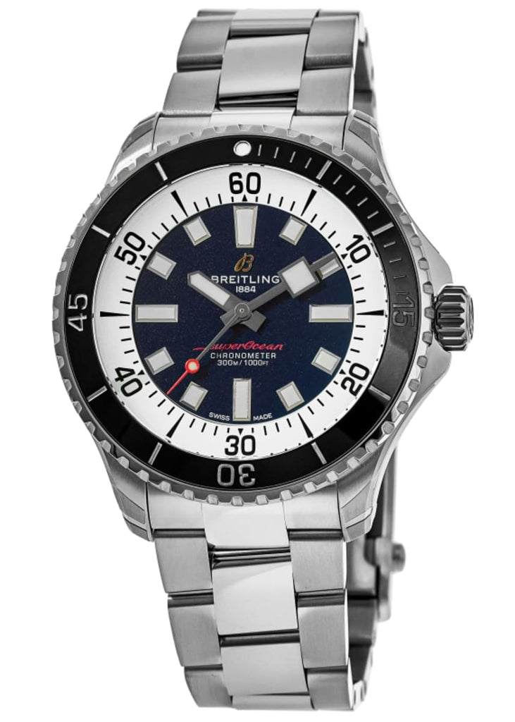 Breitling Superocean Automatic 44mm Blue Dial Silver Steel Strap Watch for Men - A17376211C1A1 Buy Now By Breitling