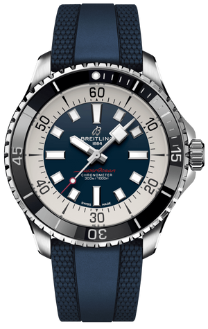 Breitling Superocean Automatic 44 Blue Dial Blue Rubber Strap Watch for Men - A17376211C1S1 Buy Now By Breitling