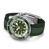 Breitling Superocean Automatic 44 Green Dial Green Rubber Strap Watch for Men - A17376A31L1S1 Buy Now By Breitling