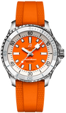 Breitling Superocean Automatic 36 Orange Dial Orange Rubber Strap Watch for Men - A17377211O1S1 Buy Now By Breitling