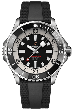 Breitling Superocean Automatic 46 Black Dial Black Rubber Strap Watch for Men - A17378211B1S1 Buy Now By Breitling