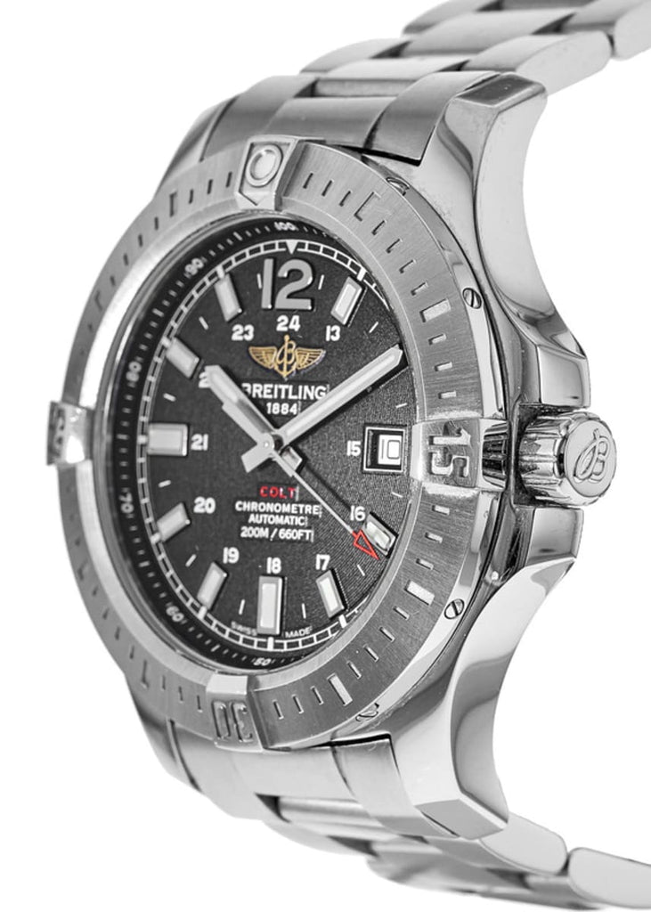 Breitling Colt Automatic 44mm Black Dial Stainless Steel Mens Watch - A1738811/BD44/173A Buy Now By Breitling
