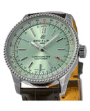 Breitling Navitimer Automatic 35 Green Dial Green Leather Strap Watch for Women - A17395361L1P1 Buy Now By Breitling