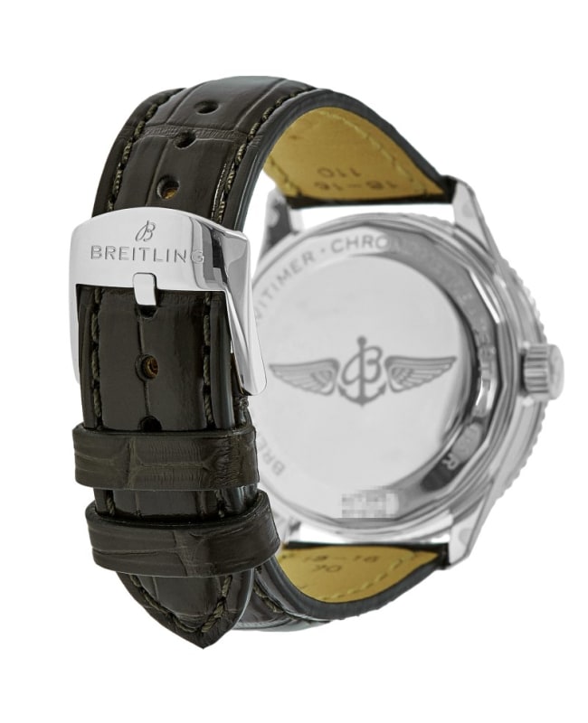 Breitling Navitimer Automatic 35 Green Dial Green Leather Strap Watch for Women - A17395361L1P1 Buy Now By Breitling