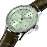Breitling Navitimer Automatic 35 Green Dial Green Leather Strap Watch for Women - A17395361L1P1 Buy Now By Breitling