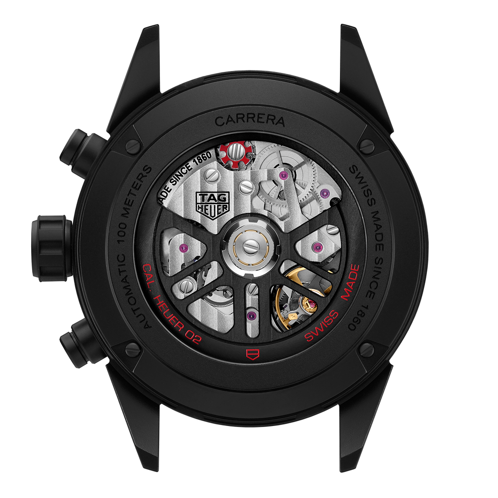 Tag Heuer Carrera Automatic Chronograph Black Dial Black Rubber Strap Watch for Men - CBG2A90.FT6173 Buy Now By Tag Heuer