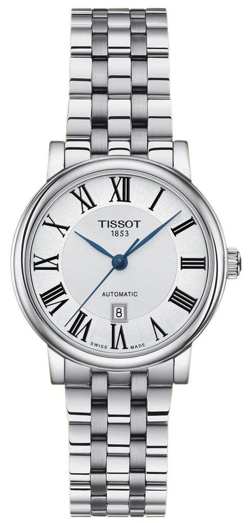 Tissot T Classic Carson Premium Automatic Lady Silver Dial Silver Steel Strap Watch for Women - T122.207.11.033.00 Buy Now By Tissot